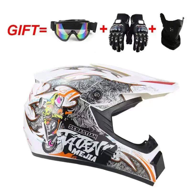 Casque de moto tout-terrain de sécurité, Casco, casque de descente de vélo de moto tout-terrain, casque tout-terrain ATV, moto pour enfants