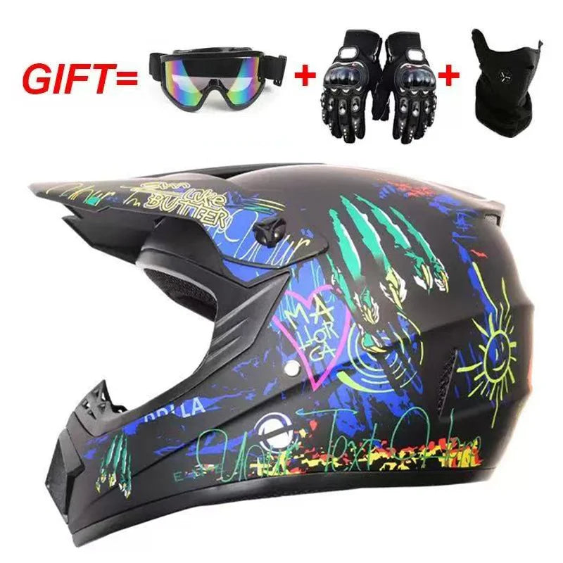 Casque de moto tout-terrain de sécurité, Casco, casque de descente de vélo de moto tout-terrain, casque tout-terrain ATV, moto pour enfants