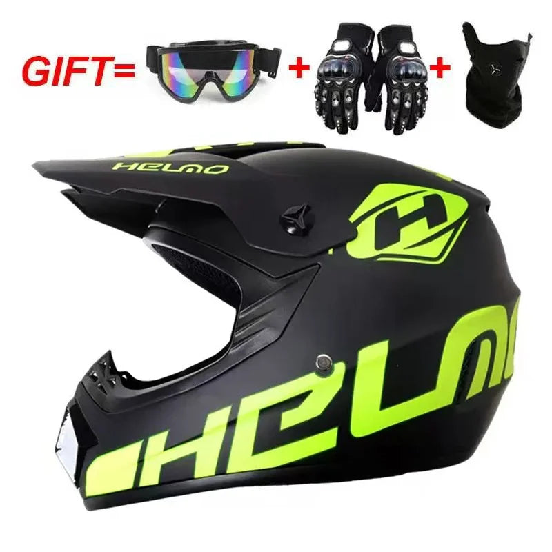 Casque de moto tout-terrain de sécurité, Casco, casque de descente de vélo de moto tout-terrain, casque tout-terrain ATV, moto pour enfants